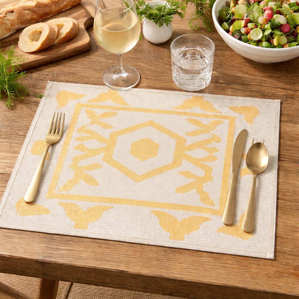 Abstract Geo Reversible Woven 14"x19" Placemat