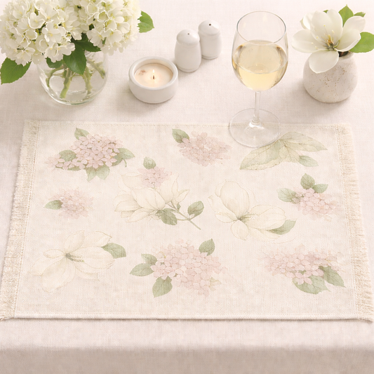 Neutral Botanical Design 14"X19" Placemat