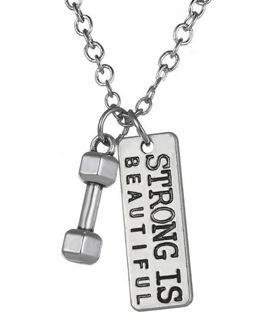 Strong is Beautiful Silver Necklace