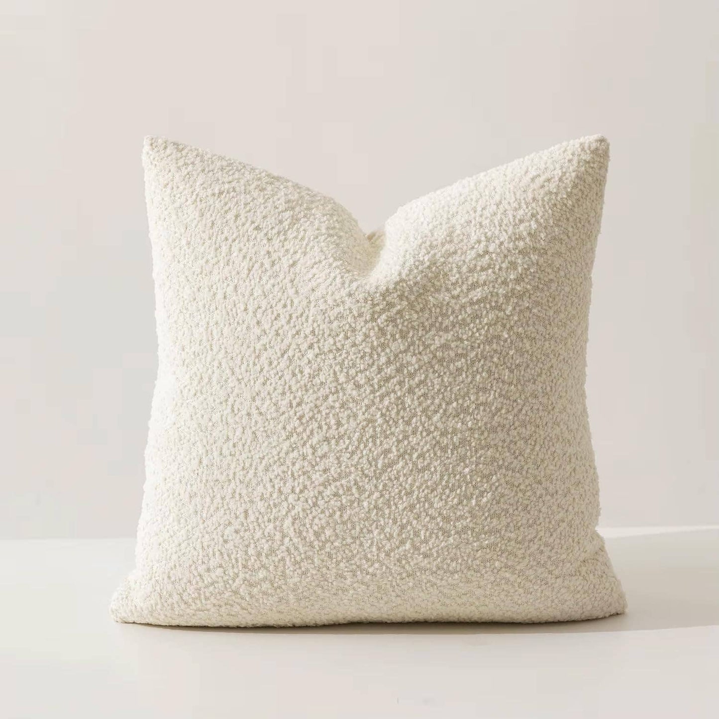 PLW0168 - Ivory Textured Bouclé-Style 18" Throw Pillow