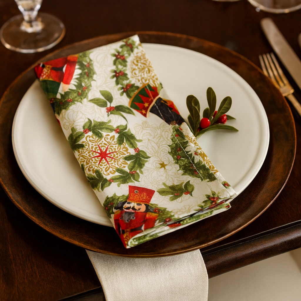 3232 - Nutcracker Holiday 20" Cloth Napkin