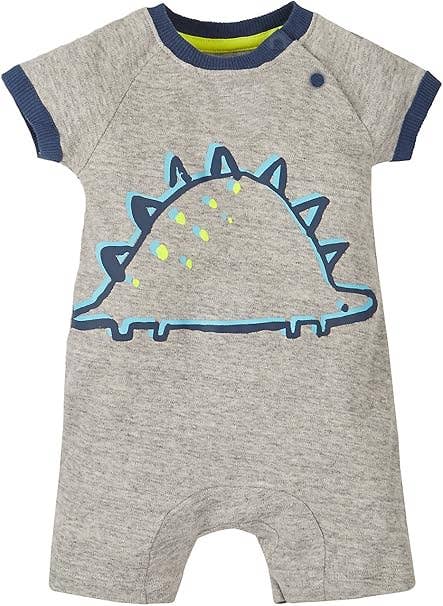 Grey Dino Baby Romper