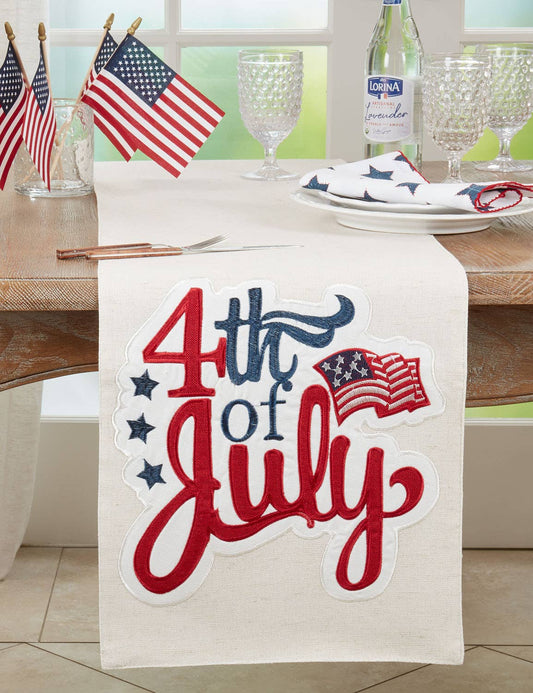 6829 - Festive Look July 4th Cotton Blend Table Runner