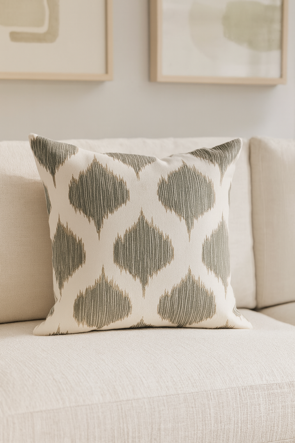 0004 - Gray Stitched Ink Blot Amable Down Filled 20" Throw Pillow