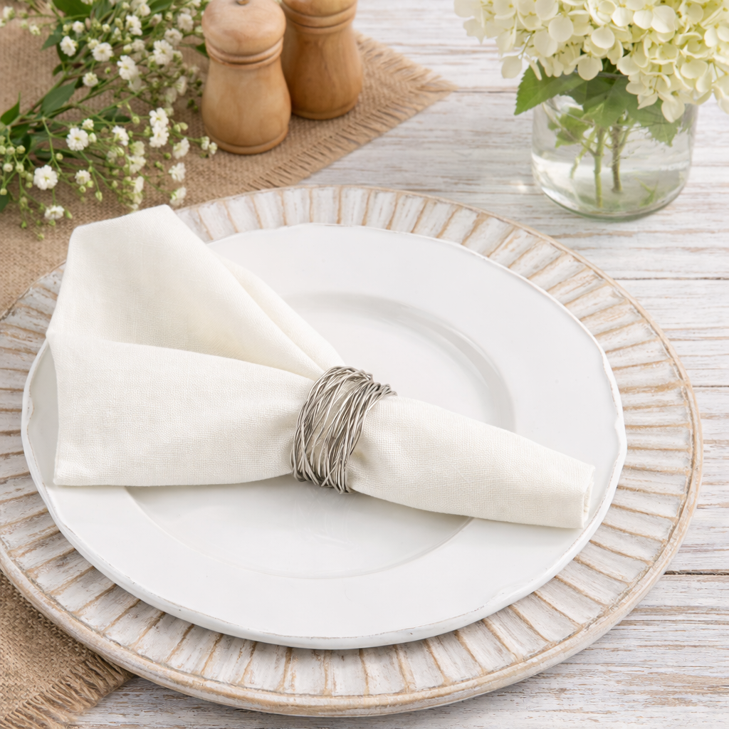 Silver Wire Metal Design Napkin Ring