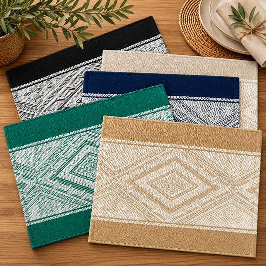 Diamond Pattern Cotton Blend Placemat - 14"X20"