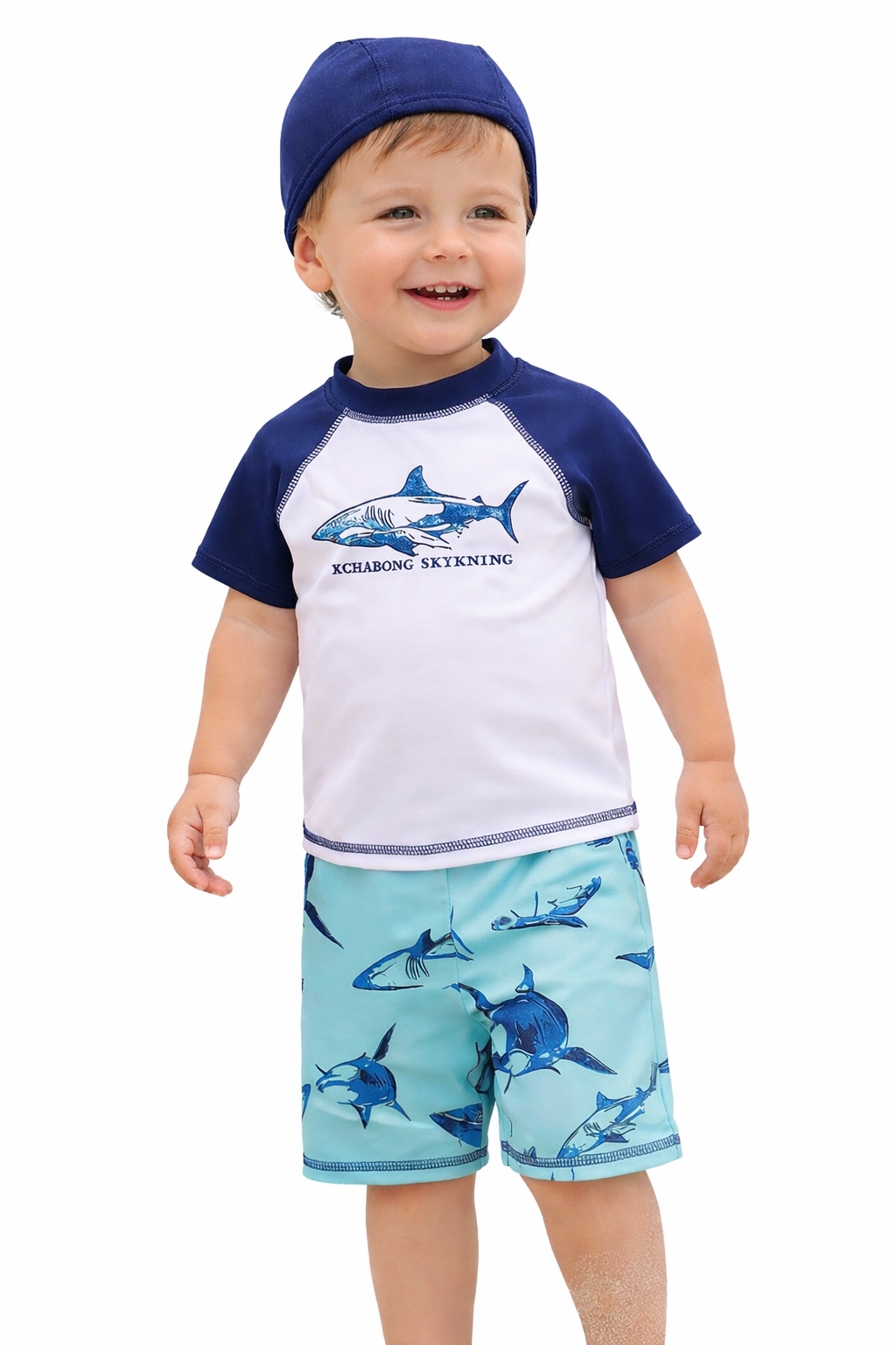 Shark Toddler Boy 3-Piece Swimwear Set