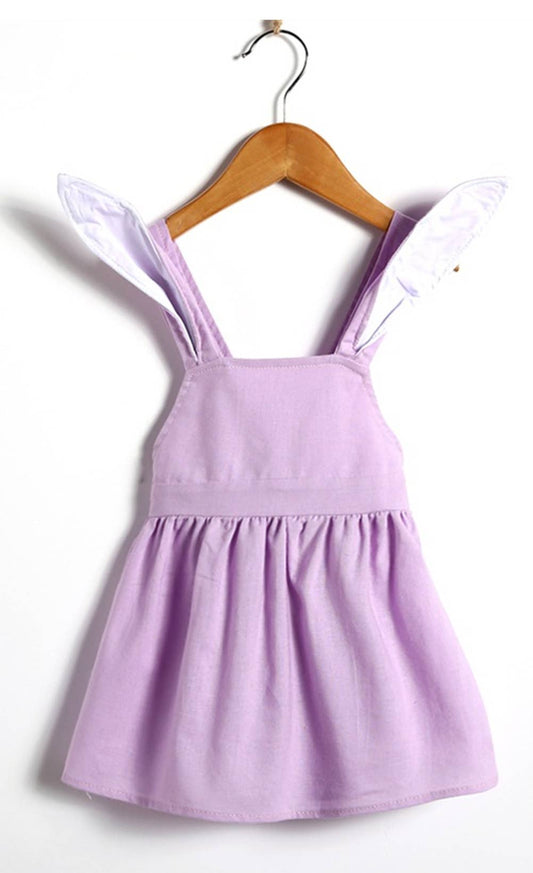 Lilac Adjustable Bunny Ears Girl Dress