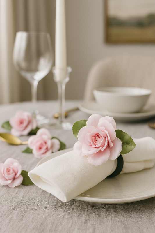 NR0105 - Pink Rose Napkin Ring
