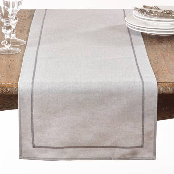 2177 - Grey Shimmering 16"X72" Table Runner