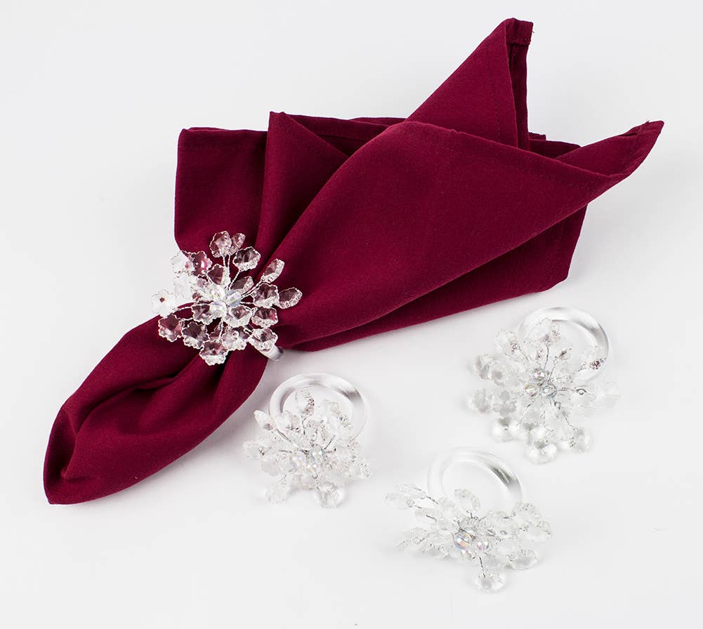 Clear Acrylic Flower Napkin Holder