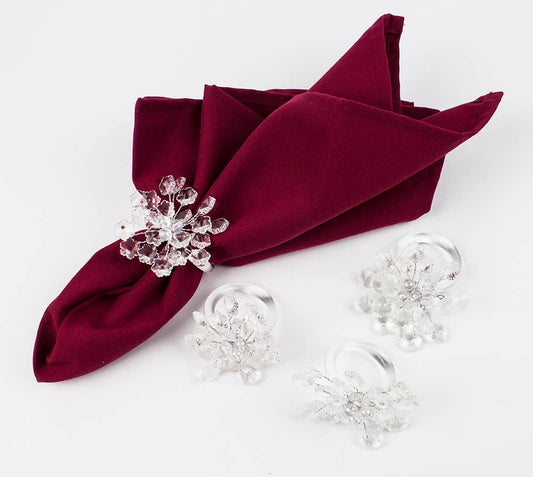 Clear Acrylic Flower Napkin Holder
