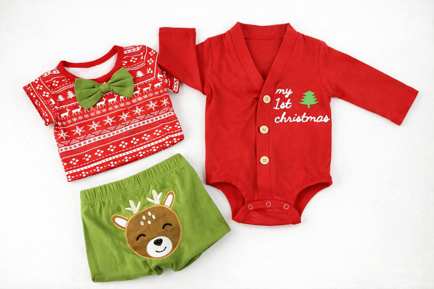 My First Christmas 3-Piece Baby Clothing Set