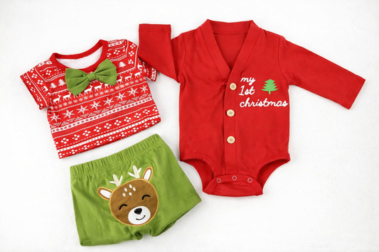 My First Christmas 3-Piece Baby Clothing Set