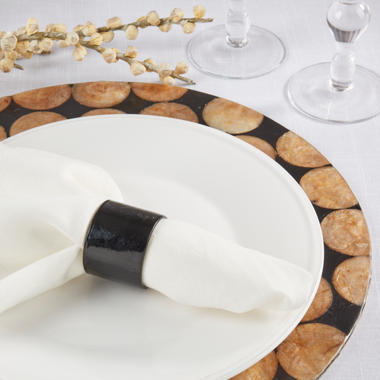 NR810 - Black Capiz Napkin Ring