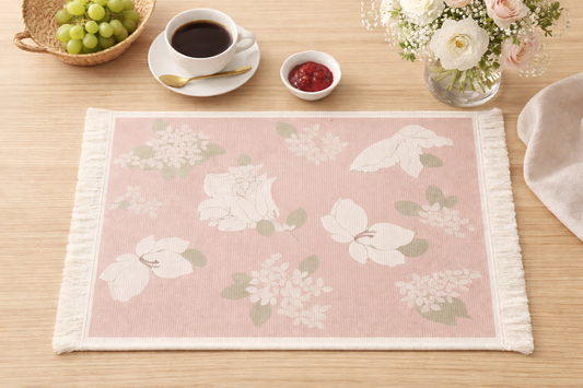 Pale Pink Botanical Design 14"X19" Placemat