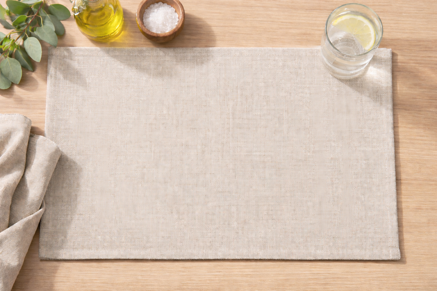 Natural Solid Woven 12"x18" Placemat