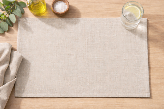Natural Solid Woven 12"x18" Placemat