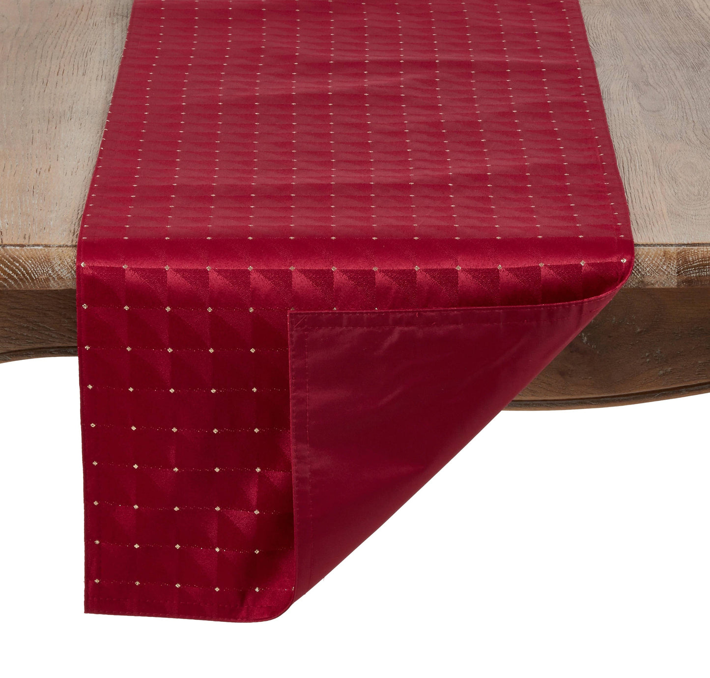 6081 - Metallic Burgundy Plaid 16"x72" Table Runner