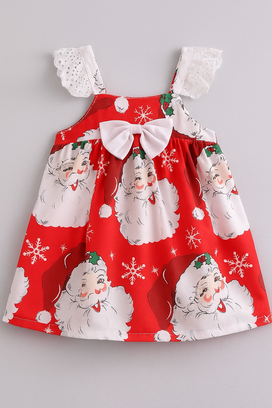 Santa Holiday Toddler Girl Dress