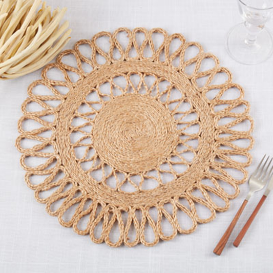 8595 - Loopy Jute 16" Round Placemat