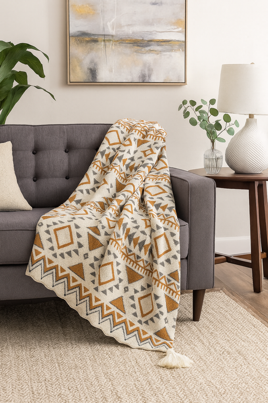 TH0024 - Bohemian Knit 50"x60" Throw Blanket