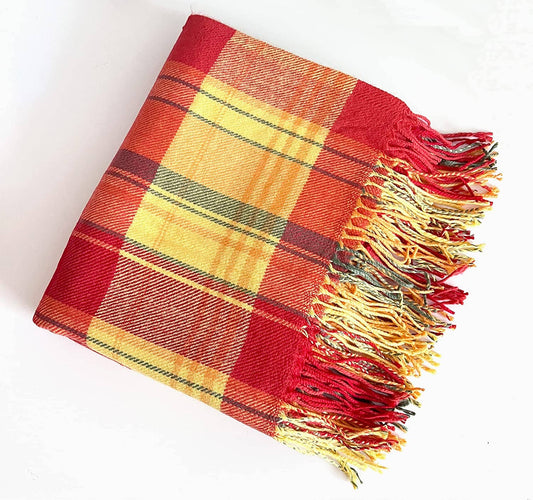 CTH520 - Harvest Plaid Cozy 50X60 Inch Throw Blanket