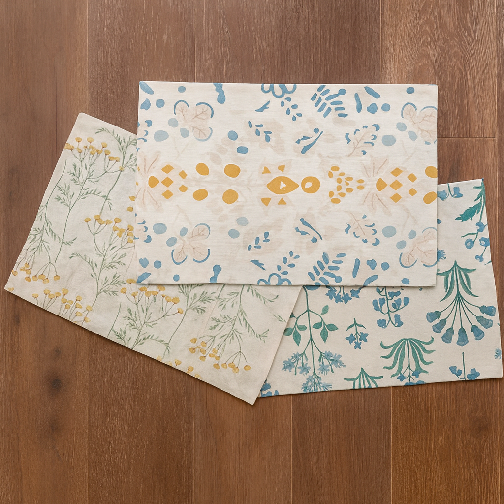TBL0068 - Allover Flower Design Reversible Placemat