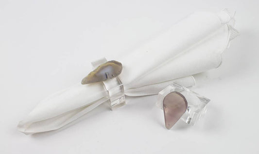 NR0028 - Grey Agate Napkin Holder