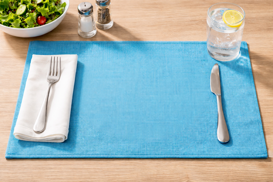 Turquoise Solid Woven 12"x18" Placemat