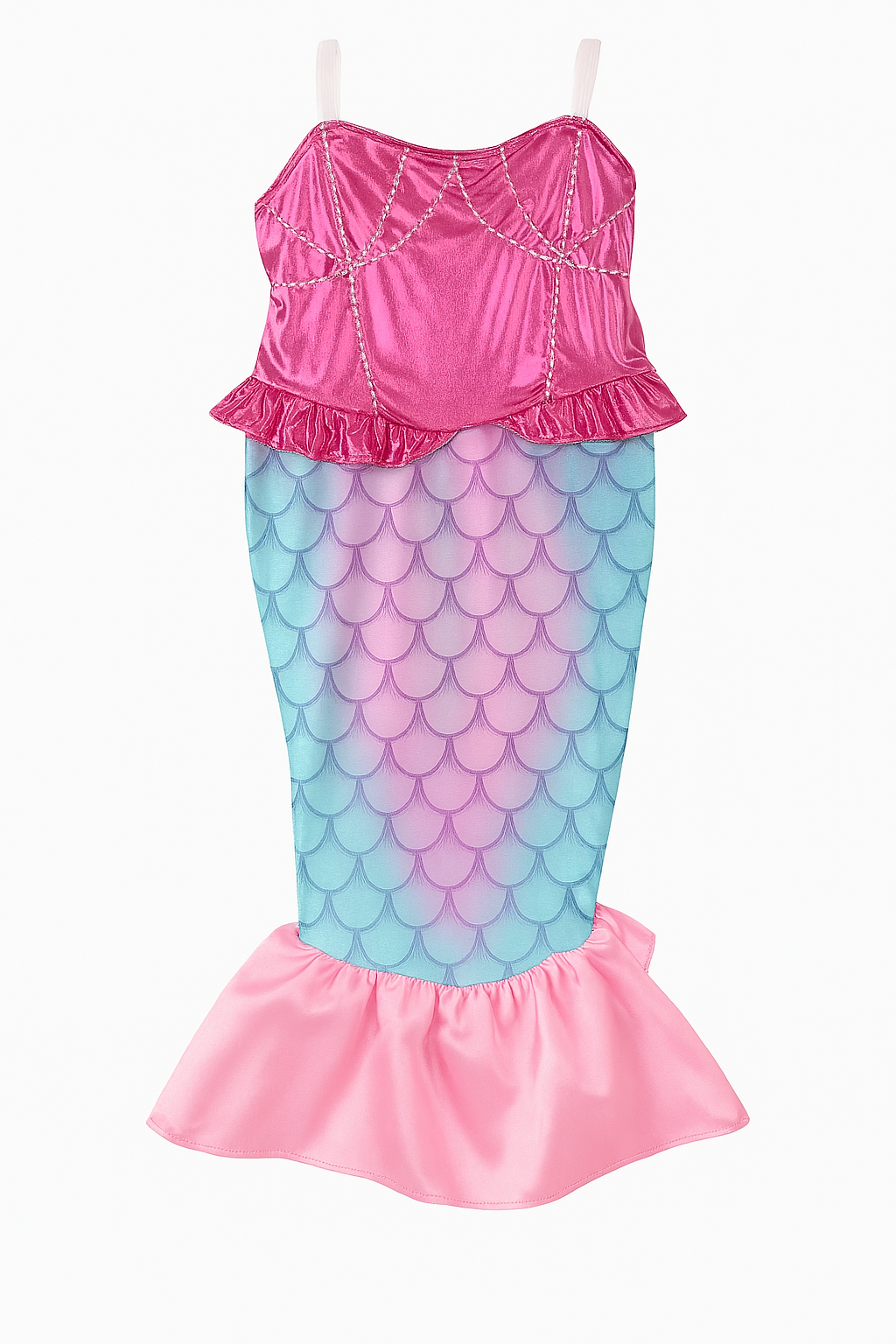 Pink Mermaid Photo Prop Dress for Girls