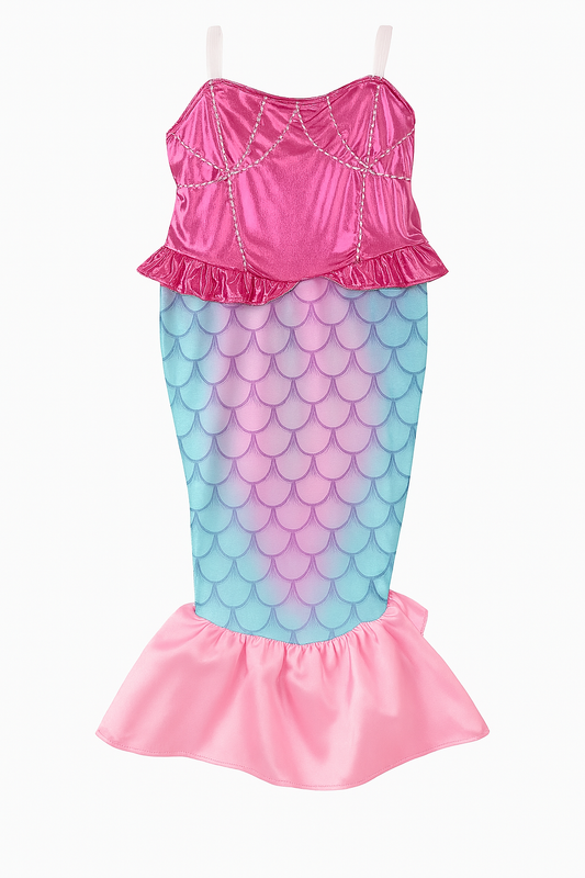 Pink Mermaid Photo Prop Dress for Girls