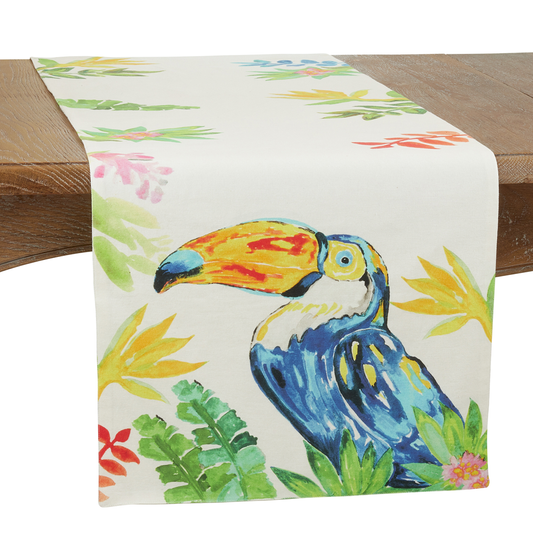 682 - Toucan Cotton 16"x72" Table Runner