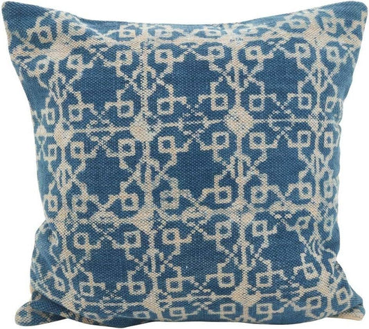 8408 - Indigo Bohemian Distressed 20" Throw Pillow