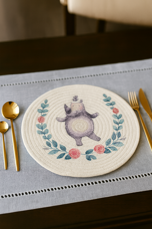 PM0034 - Rhino Woven Cotton Blend Heat Resistant 12" Placemat