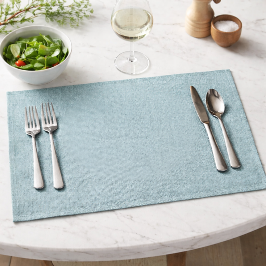 Sea Green Solid Woven 12"x18" Placemat