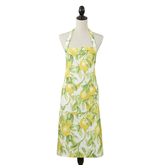 1528 - Lemon Print Full-Size Cooking Apron