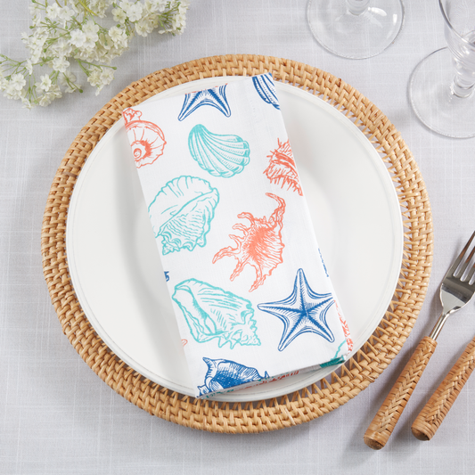 5080 - Sea Shells Cotton 20" Cloth Napkin