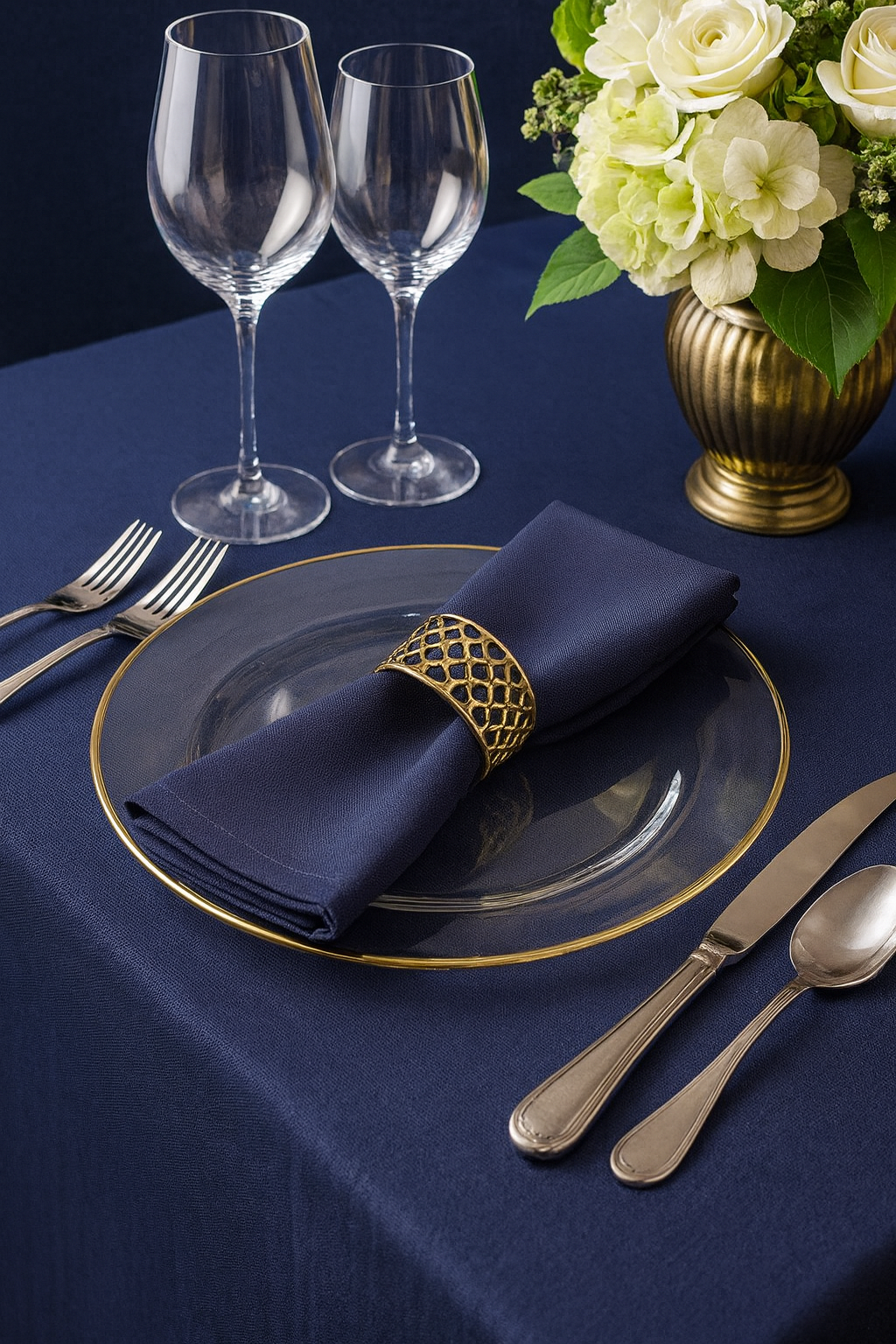 321 - Navy Blue Solid 20" Dinner Napkin