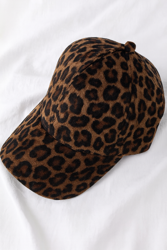 Brown Leopard Toddler Girl Cap