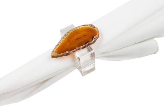 NR0028 - Orange Agate Napkin Holder