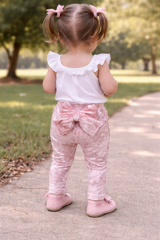 Bowknot Velvet Soft Baby Leggings