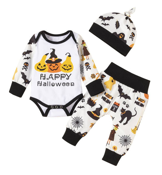Happy Halloween 3pcs Baby Outfit