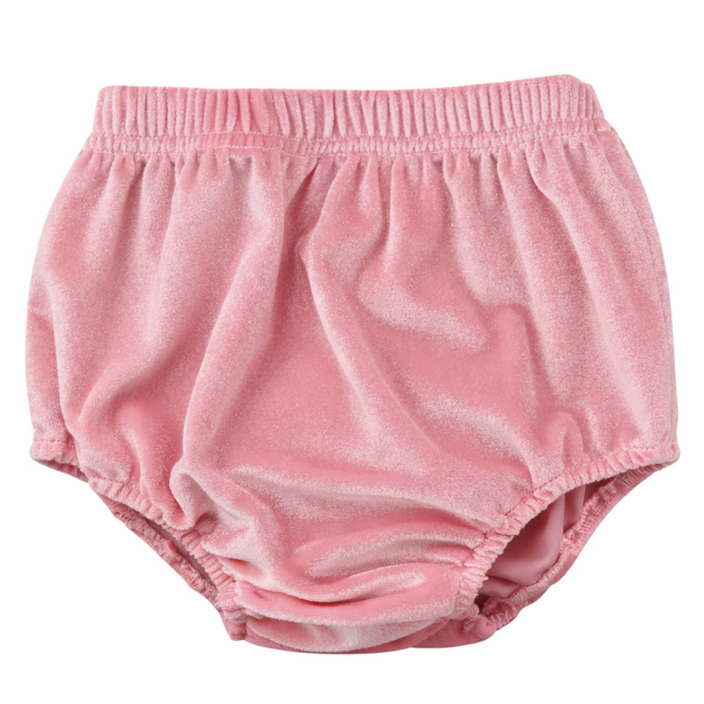 Pink Velvet Baby Girl Bloomers