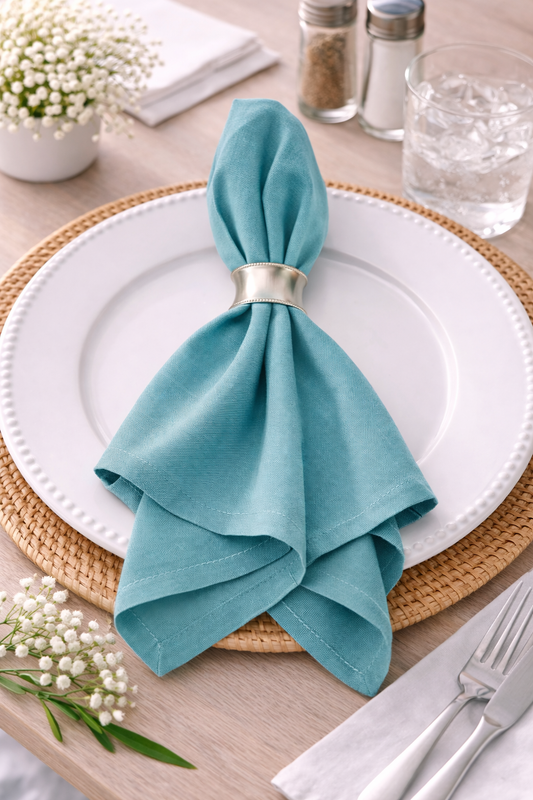 Seafoam Teal 20" Cotton Napkin