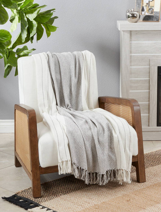 TH1229 - Kantha Stitch Pure Cotton 50x60 Throw Blanket