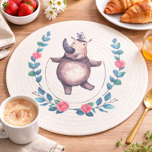 Rhino Woven Cotton Blend Heat Resistant 12" Placemat