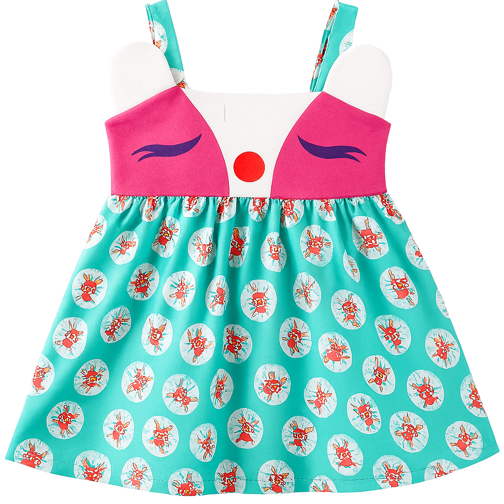 Cute Animal Design Toddler Girl Dress
