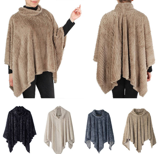 Faux Fur Warm Cape Poncho