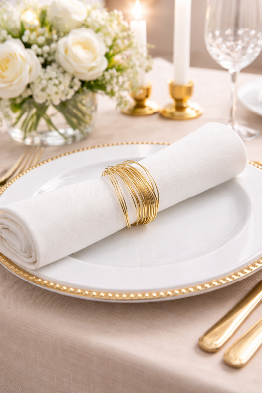 Gold Classic Gold Twisted Wire Napkin Ring